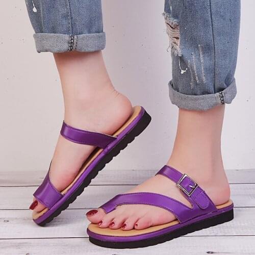 Slippers Women Indoor Slides Comfy Lady Shoes Leather Sandals Soft Flat Slippers Low Heel Walking Flip Flops Slippers