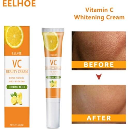 EELHOE VC Cream Whitening Freckle Face Care Creams Facial Melanin Nourish Skin Repair Freckle Moisturizing Brightening Cream 20g