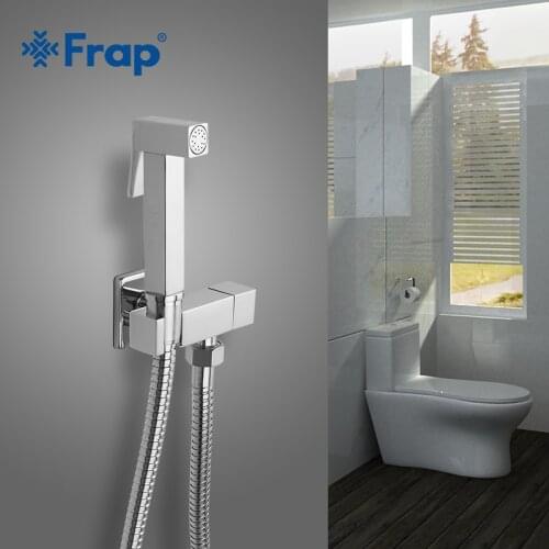 FRAP Bidets cold water corner valve bidet solid brass single function square hand shower crane 90 degree head tap switch