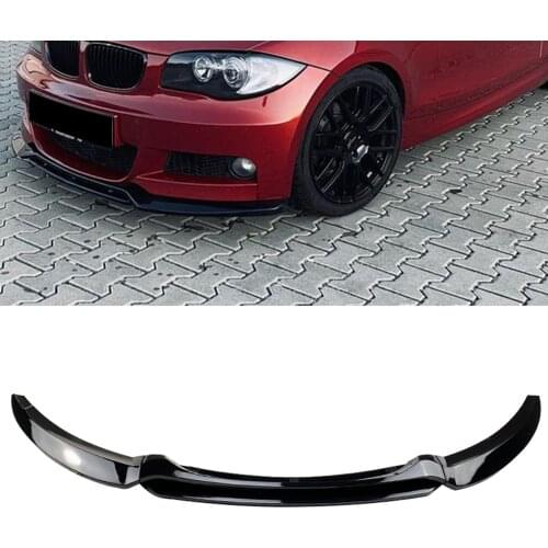 For BMW 1 Series E82 E88 2007-2010 Glossy Black Lower Spoiler Chin Front Splitter Bumper Lip