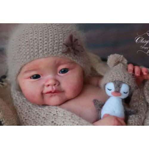 NPK 21inches reborn doll kit Naomi popular lifelike real soft touch fresh color newborn doll parts DIY