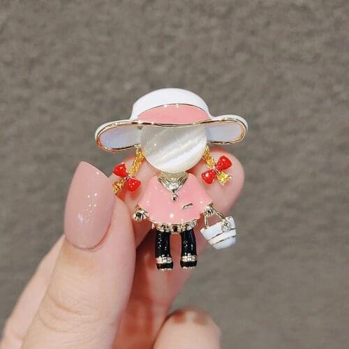 Cute braided little girl brooch girly party clothing accessories pin buckle accessories brooches