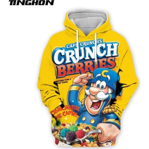 XS-7XL Fashion Men Tattoo hoodies 3D Printed Food Crunch berries t-shirt - Sweatshirt Hoodie/Zip jacket Unisex Casual streetwear