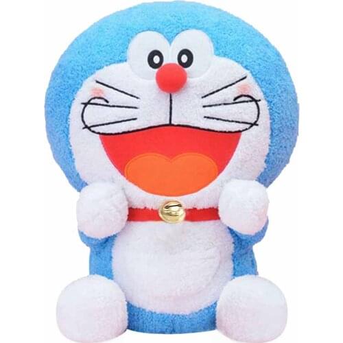 New Cute Doraemon With 3D Bells Sitting Big Plush Toy 30cm Pillow Cushion Stuffed Animals Kids Doll Baby Children Birthday Gifts