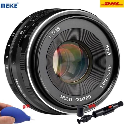 Meike Camera Lens MK-35mm F1.7 Large Aperture Manual Focus Lens for Sony Fujifilm Nikon1 V1/V2/V3/S1/S2/J1/J2/J3/J4/J5 Camera