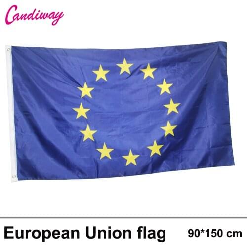 Wholesale 10pcs European Union Flag 3ft x 5ft Polyester EU National Flag NEW 90* 150cm Home Decoration flag banner