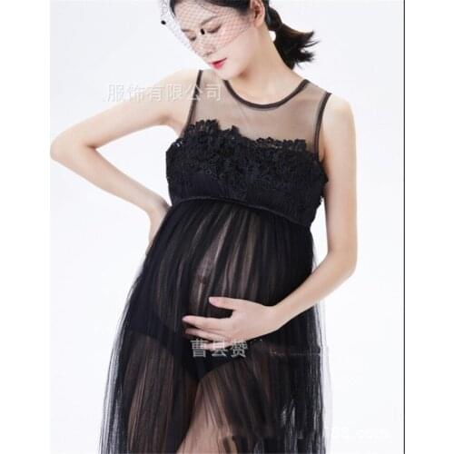 Shoulderless Long Sleeve Pregnancy Dress Photography Props Maternity Maxi Gown Dresses For Photo Shoot Pregnant Women Clothes