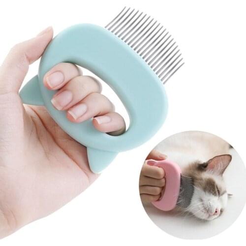 Pet Massage Comb Hair Remover Brush Shell Shaped Handle Pet Grooming Massage Tool To Remove Loose Hairs For Dogs Cats