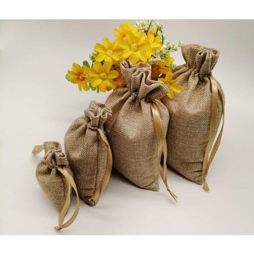 20pcs Silk Ribbon Drawstring Bag Sack Jute Bag Small Jewelry Bags Pouch for Jewelry Gift Packaging Bags Wedding Display Diy Gift