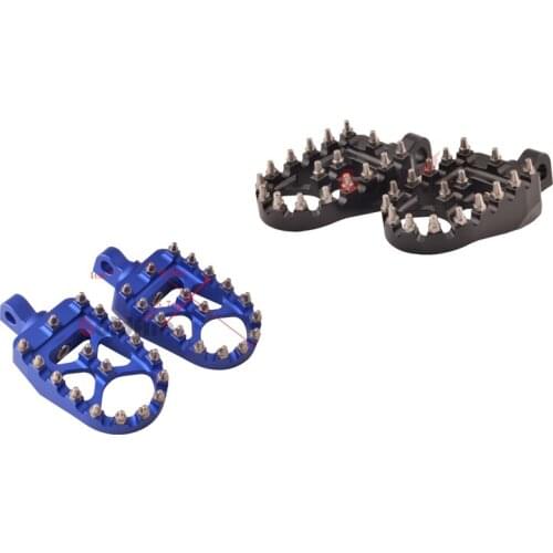 Goldfire Wide Motorcycle Fat Foot Pegs Pedals RoTating Foot Pedals for Harley Dyna Sportster Bobber