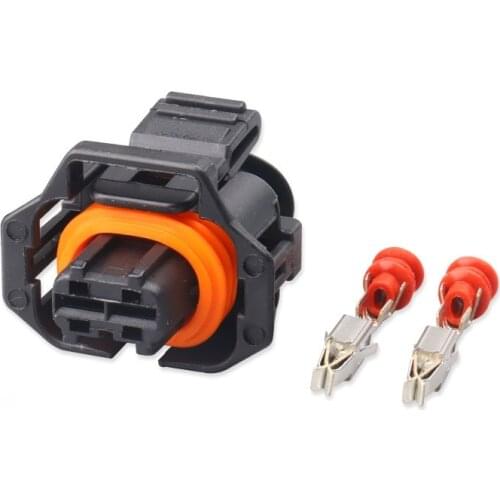 10 pcs 2 pin/way automotive plug Fuel Common Rail Injector Crankshaft Sensor female Connector For Renault 1928403874