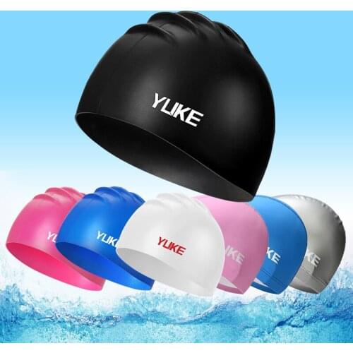 Swimming Cap Silicone Men Women Children Adult Swim Hat Ear Protection Waterproof Comfortable Swim Hat 4 Colors Available