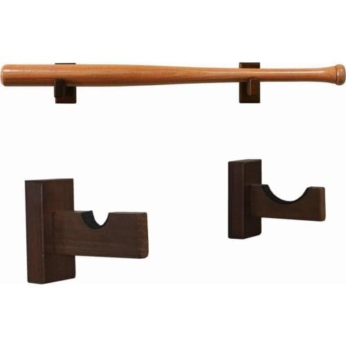 Softball Bat Baseball Bat Horizontal Brown Wall Rack for Gun Rack Hooks Rifle Hanger Weapon Wall Mount w/Screws