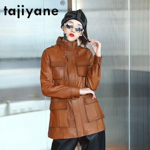 2021 Genuine Spring Leather Jackets Woman Real Sheepskin Coats Female Clothes Cargo High Quality Mujer Chaqueta TN1731