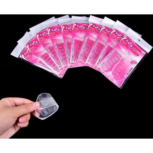 1Pair Anti-Slip Invisible High Heel Cushions Clear Silica Gel Heel Back liner Shoes Silicone Insoles