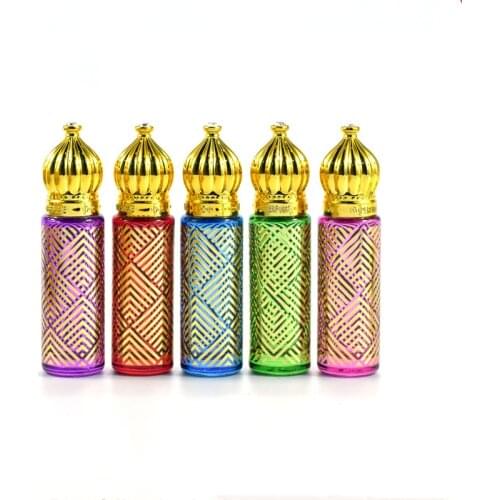 10/30/50pcs Refillable Essential Oil Perfume Bottles Portable Travel 8ml Colorful Glass Roller Ball Vial