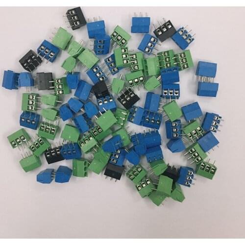 100pcs Kf350-3.5-3p Terminal 300v 10a Screw 3pin 3.5mm Terminal Screw Splice Connector For Circuit Board