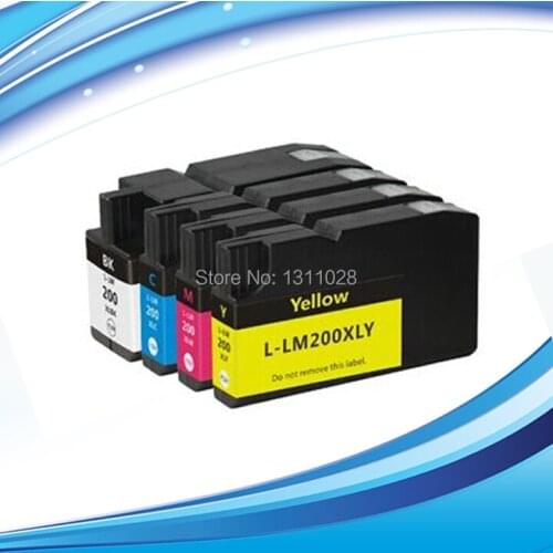 INK WAY With high yield chip 12 PCS compatible ink cartridge for LM200XL 80ml 35ml for OfficeEdge Pro4000/4000c/5500/5500t