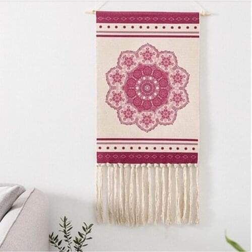 20PCS Nordic Hand Woven Bohemian Living Room Tapestry Rectangular Dyed Tapestry Home Decoration Accessories Room Decoration