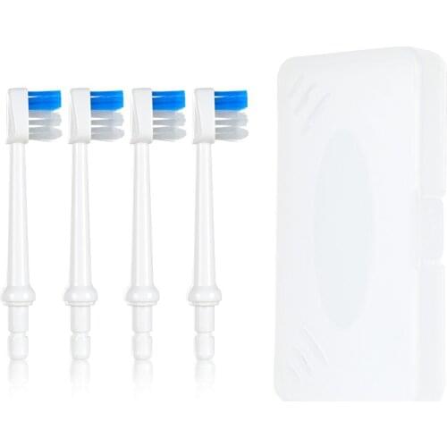 4x Portable Replaceable Toothbrush Head Dental Water Flosser Jet Tips Nozzle For Oral Irrigator Dental Water Floss Teeth Cleaner