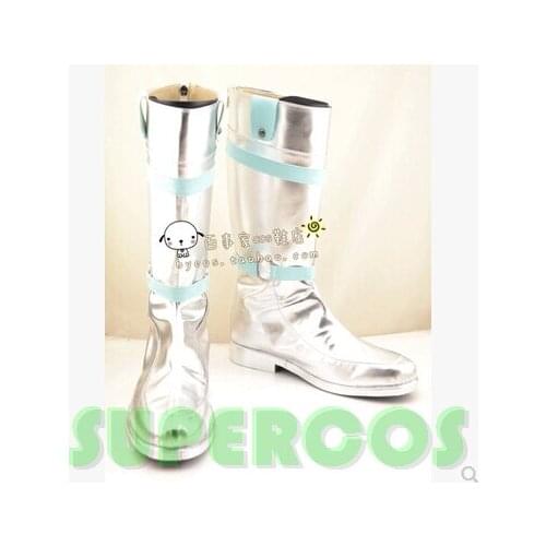 Free Shipping! Akame ga Kill! Tatsumi Silvery white Cosplay Shoes Boots Professional Handmade!Perfect customize for you