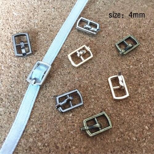 Free shipping wholesale 100PCS 4MM metal buckles Diy blyth doll buckle shoes accessories mini ultra-small belt buckle