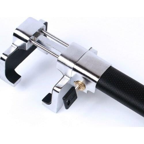 Car Steering Wheel Lock Universal Security Car Anti Theft Safety Alarm Lock Retractable Anti Theft ProtectionT-Locks