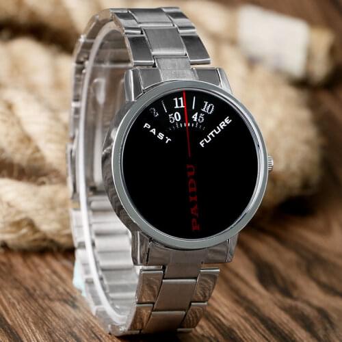 PAIDU Men Turntable Trendy Quartz Sport Wrist Watch Unique Stainless Steel Strap Bracelet Women Fashion Student Modern Gift