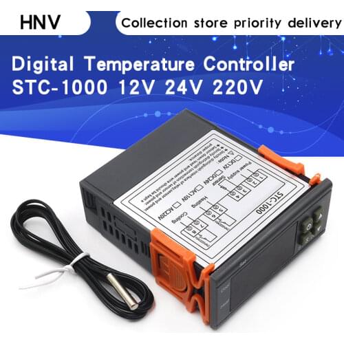 Digital Temperature Controller Thermostat Thermoregulator for incubator Relay LED 10A Heating Cooling STC-1000 12V 24V 220V