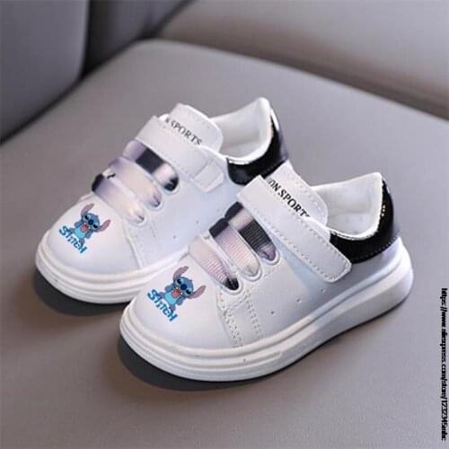 Disney Children Sport Shoes Stitch Autumn Breathable Frozen Elsa Kids Boys Shoes Anti-Slippery Girls Sneakers Toddler Shoes