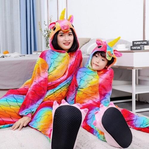 Children Christmas Pajamas Flannel Onesies Kids Girls Fish Unicorn Stitch Pijamas Animal Onesie Pyjamas Panda Sleepwear Homewear
