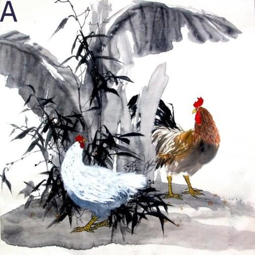 Diy Diamond embroidery chicken Diamond painting sale Chinese painting 3d Square Diamond mosaic full embroidery Auspicious mascot