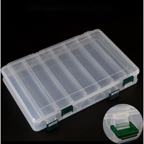 Double-sided Fishing Lure Boxes Fishing Tackle Bait Storage Case Trays Accessory L9BD