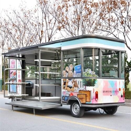 Food Cart Hot Dog Juice Car Ice Cream Truck Sale Humburger Taco Kitchen Mobile Food Van