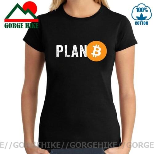 GorgeHike Womens Plan B Cryptocurrency Bitcoin Funny T Shirt for BTC Cryptocurrency shirt Classic Birthday Gift Bitcoin TShirt