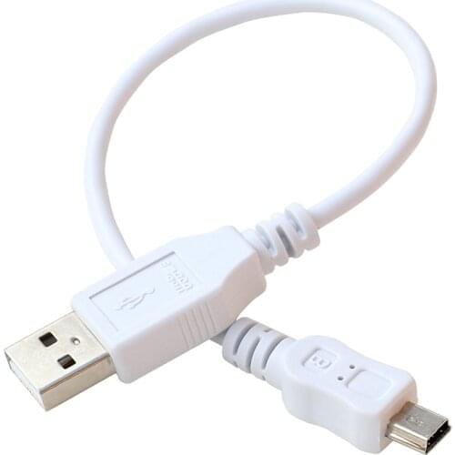 0.2M Hight Quality Mini USB 5 Pin data charging short cable for Digital Cameras MP3 MP4