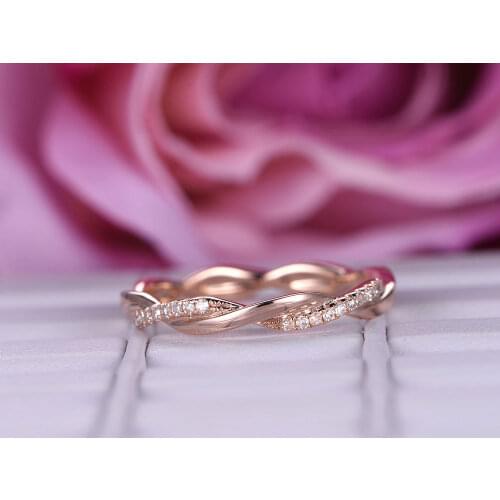 Classic Wire Wrapped Rings for Women Fashion Jewelry Delicate Simple Twist Ring Mid Finger Half Eternity Ring for female gift