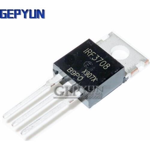 10PCS IRF3708 TO-220 30V 62A Gepyun