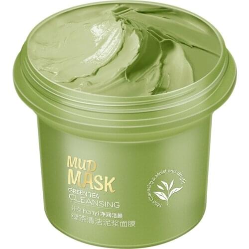 Face Mask 100g Green Tea Ice Muscle Mud Mask Deep Cleansing Remove Blackheads And Shrink Pores Mask Facial Skin Care Products