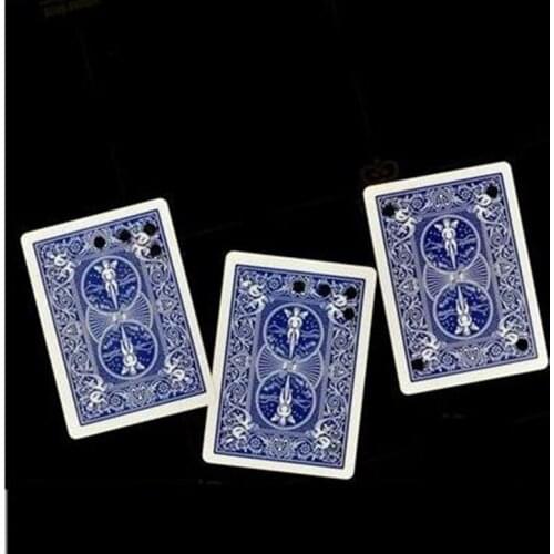 Matrix Card Moving Hole On Blue Poker Back Visual Like Hollow Card Magic Trick Wow Magic Toys,Joke Classic Magie trucos de magia