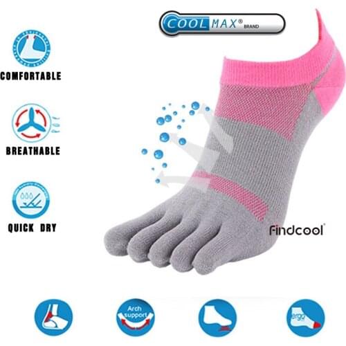 Findcool Five Finger Cycling Socks Coolmax Quick Dry Men Sport Running Socks Breathable