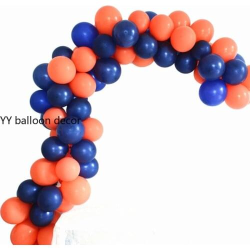 Set Balloon 1 Kit Balloon Arch Navy Blue and Orange Party Decoration Valentines Bridal Shower Birthday