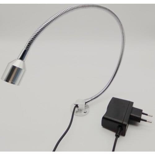 AC110V/220V 1W Snake Headboard Led Wall Mounted Reading Lamp In BedRoom With Plug