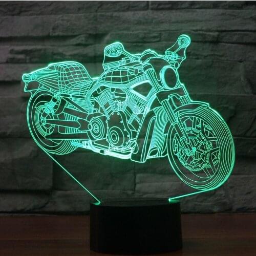 Motor Shape Table3d lamp Remo Touch Night Light 7 Color Changing Motorcycles Sleeping Lamparas Light USB 3D LED Lamp