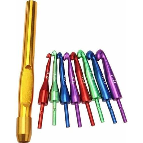 Newest Removable Crochet Set Knitting Craft Case Crochet Kit DIY Weaving Craft Home Use Sewing Tool Suitable For Sewing Beginner