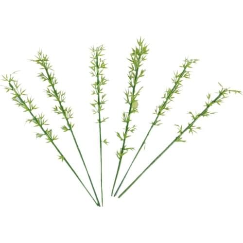 New Arrivals Kids Toy 100Pcs Plastic Model Bamboo Trees Green Scale 1:75 Tree Model Toys for Children Dollhouse Garden Decor