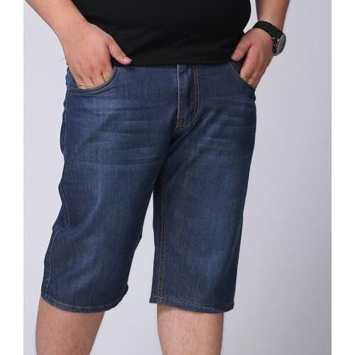 New arrival fashion super large Summer Jeans Shorts Men Thin Tide Loose Knee Length Casual plus size 28 29 30 -38 40 42 44 46 48