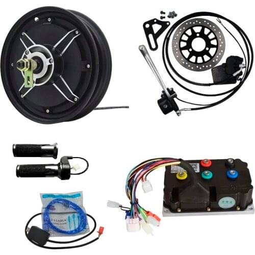 QS205 3000W 48V-72V 10inch Hub Motor Electric Scooter complete Conversion Kits Speed 100KM/H
