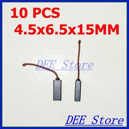 10pcs 4.5x6.5x15mm Electric Car Vehicle Generator Motor Carbon Brush for VW Bora Polo Sagitar Magotan Jetta etc Valeo Alternator