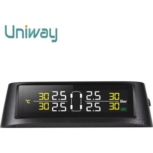 Smart Car TPMS Tire Pressure Monitoring System Solar Power charging Digital LCD Display Auto Security Alarm Systems